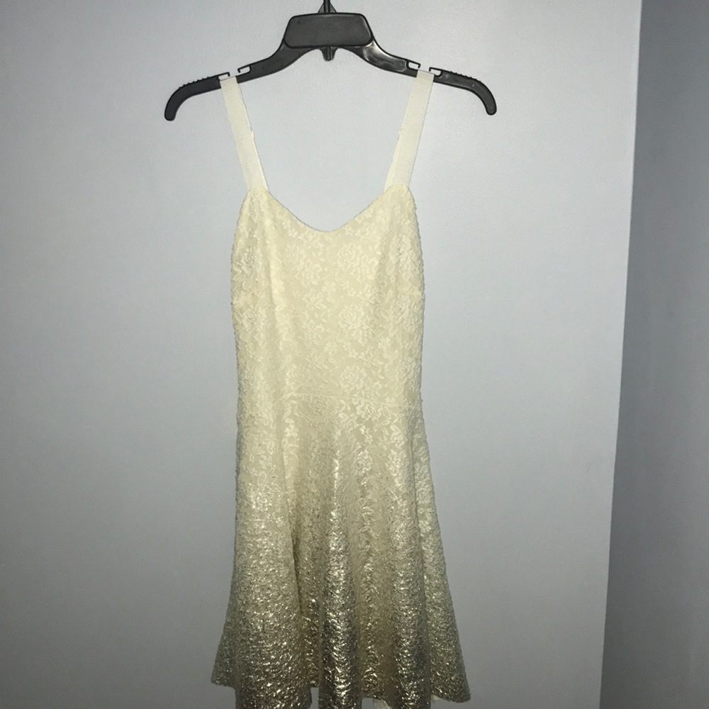 Ivory lace Free People fit and flare dress NWT